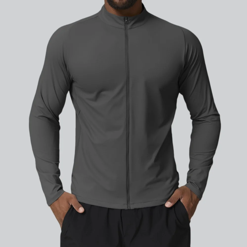 Men Sport T-shirts Hoodie Bodybuilding Running Shirts Long Sleeve Men Fitness Zipper Jacket Workout Tops Tee Training Sweatshirt