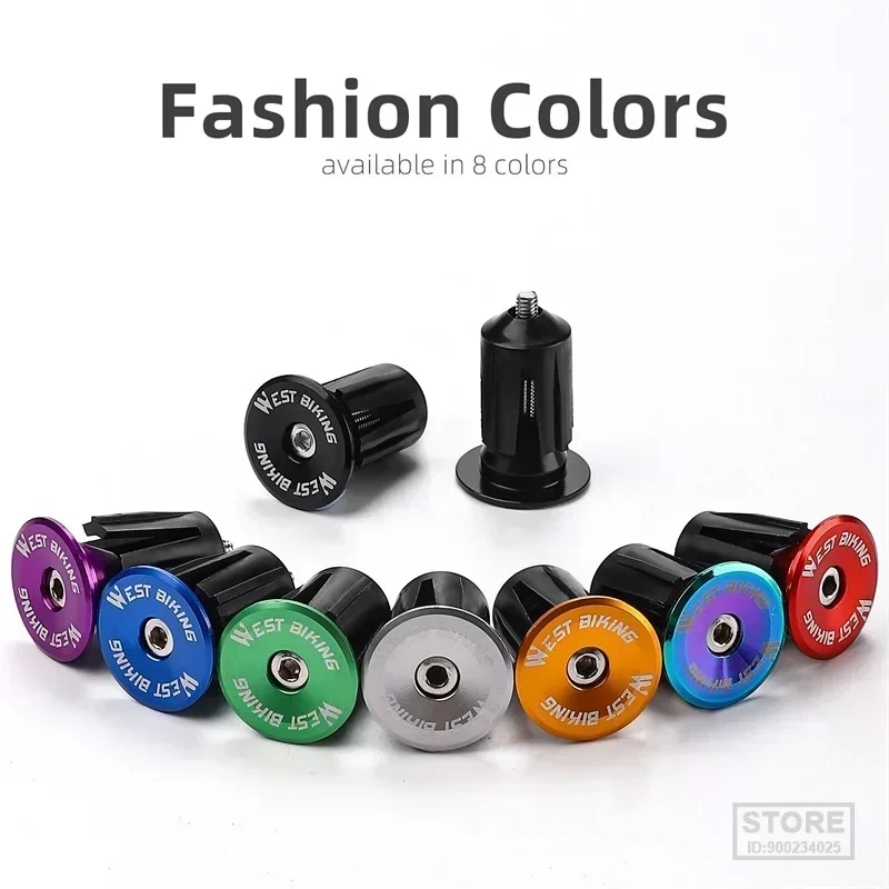 WEST BIKING Colorful Handlebar End Plugs With Tools Alunimum Alloy Road Bike MTB Handle Bar End Cap Expansion Plugs 22-24mm