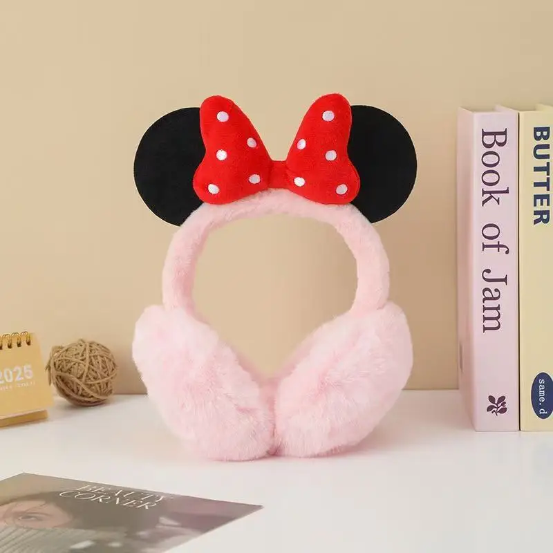 Mouse animation peripheral cartoon bow shape autumn and winter warm Plush Cold-proof Anti-freezing Thickened Ear Warm Ear Bag ﻿