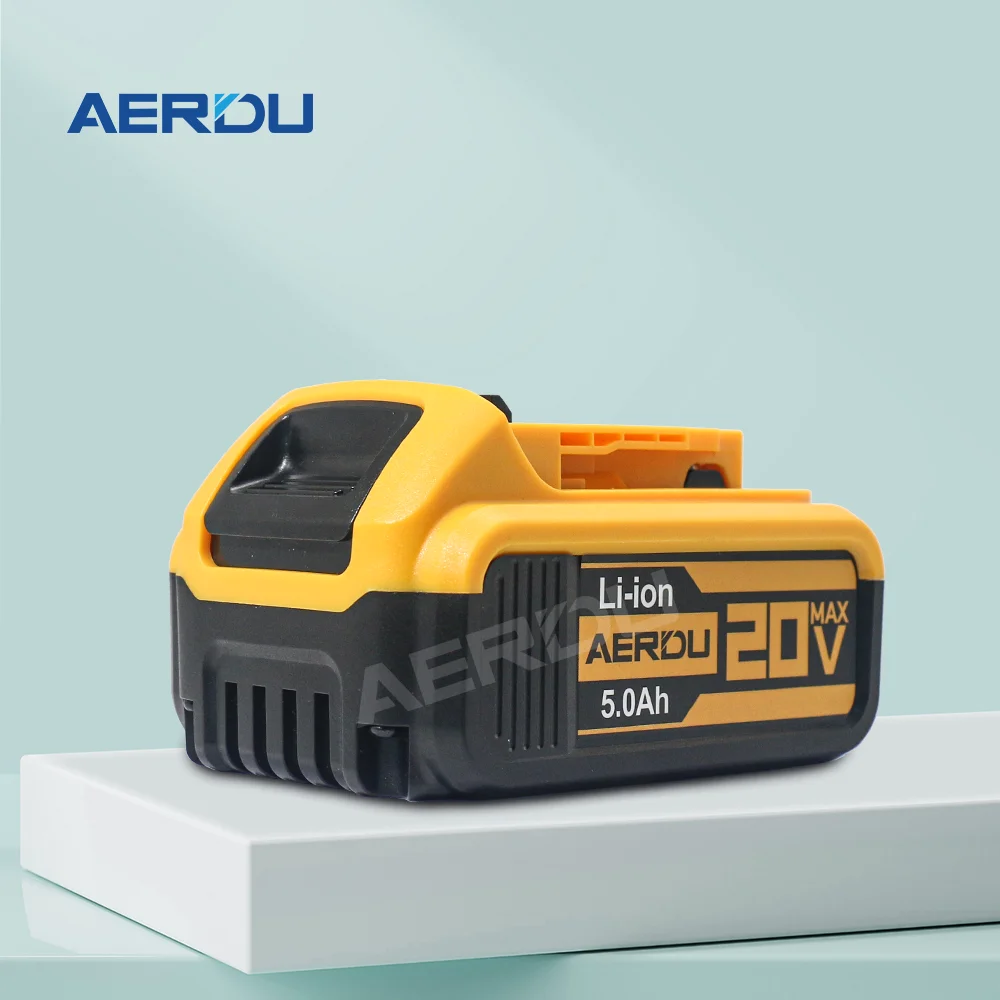 AERDU 20V 3000mAh 4000mAh 5000mAh 6000mAh Type-C Power Tool Li-ion Battery For DEWALT DCB200 DCB202 DCB203 DCB204 DCB205 DCB206