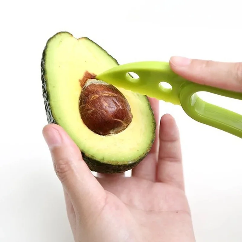 1PC 3 in 1 Avocado Slicer Shea Corer Butter Fruit Peeler Cutter Pulp Separator Plastic Knife Kitchen Vegetable Tools 3