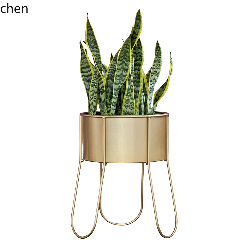 Iron Art Flower Stand Floor-standing Balcony Metal Flower Pot Rack Living Room Flower Bucket Display Shelf