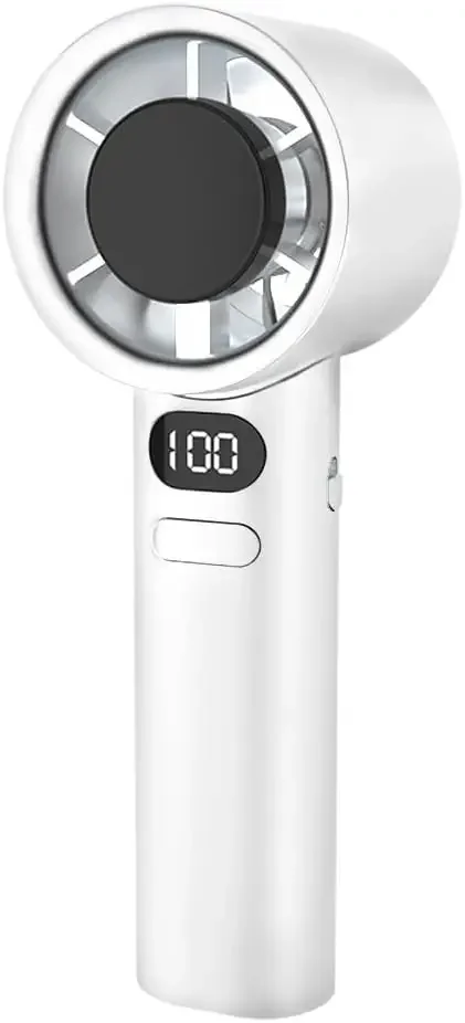 Handventilator Hoge snelheid draagbare turbofan USB oplaadbare elektrische ventilator Digitaal display Ondersteuning 120 snelheden Onbeperkt