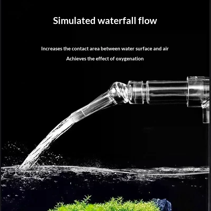 Fish Tank Duckbill Nozzle Adjustable Aquarium Filter Pump Rotating Water Outlet Return Pipe Connector Plumbing Fitting Acrylic