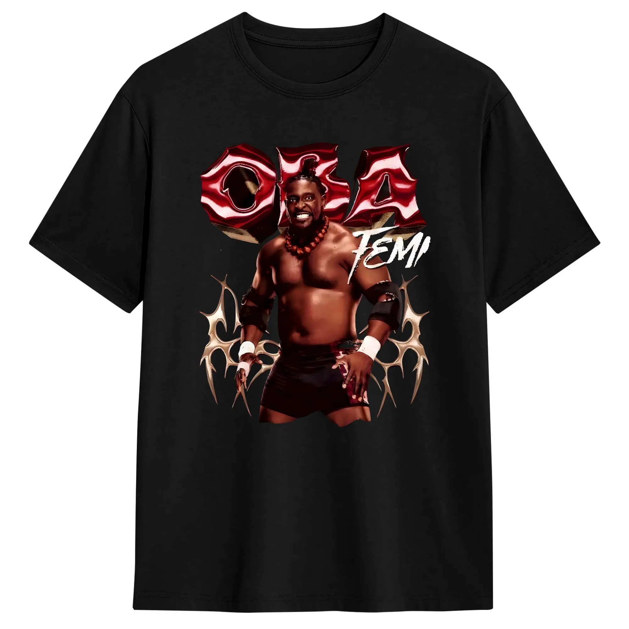 Camiseta Oba Femi Backed By Destiny, camisetas Harajuku de verano, camisetas de algodón con cuello redondo, camisetas de gran tamaño, camiseta Vintage de manga corta