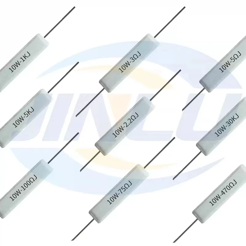 Lotto Di 2 Resistenze Di Potenza Ceramiche 5,6K Ohm 10 Watt - Wirewound 10W