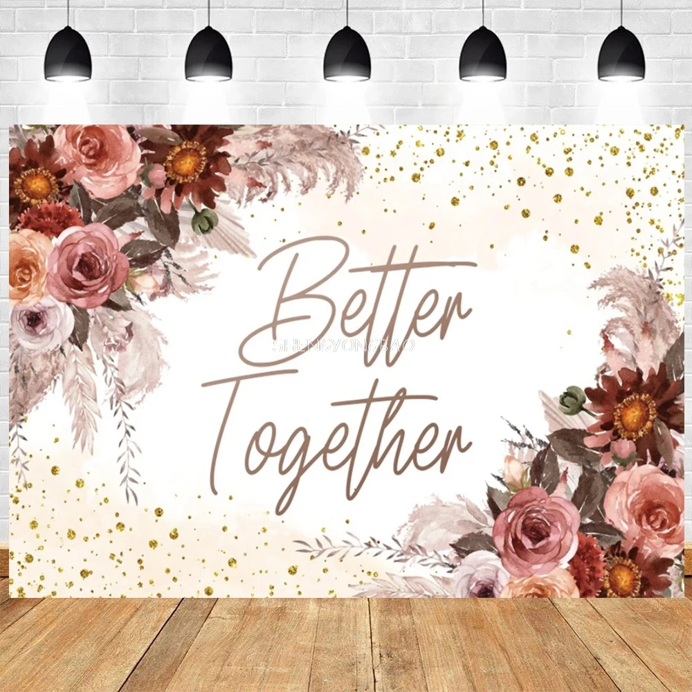 

Miss to Mrs Wedding Bridal Shower Backdrop Props Flower Valentine's Day Rose Custom Poster Photographic Background JC-76