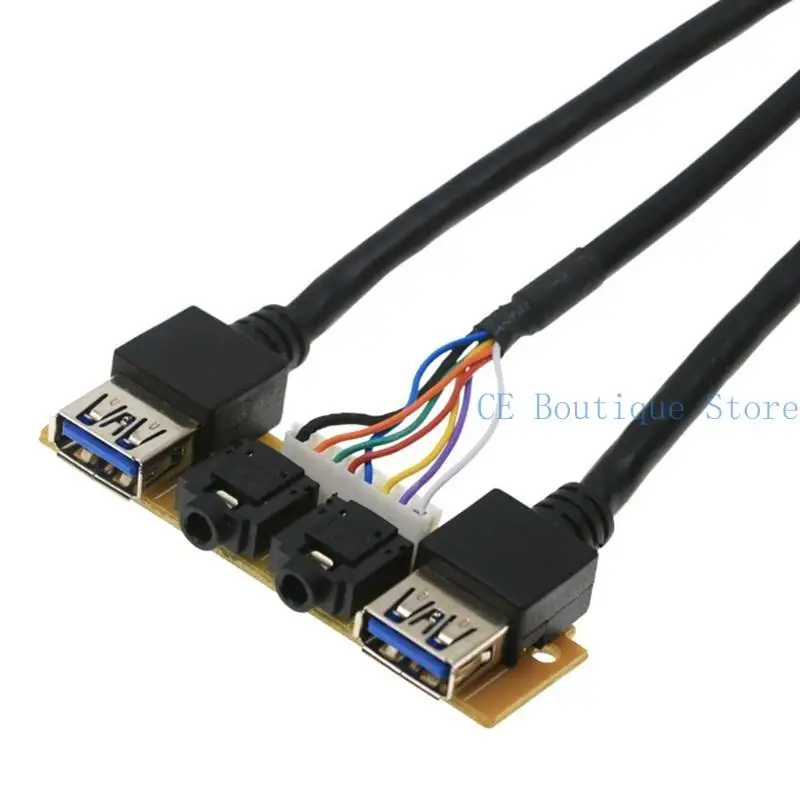 Computer for Case Front Panel USB Port Mic Earphone Cable USB3.0 + USB3.0 + for HD Line Port Interna