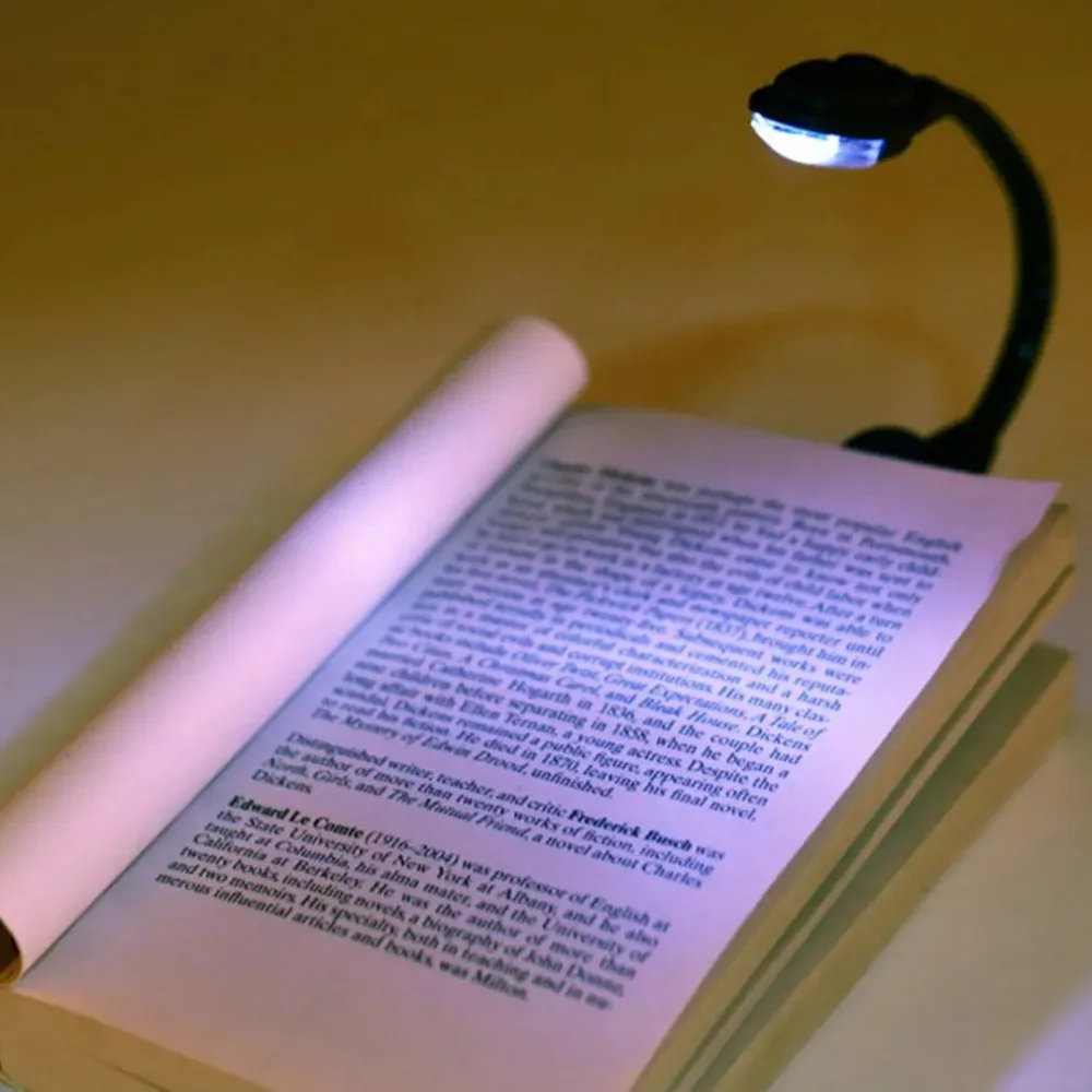 Led Book Light Mini Clip-On Flexible Bright LED Lamp Light Book Reading Lamp for Travel Bedroom Book Reader Christmas Gifts