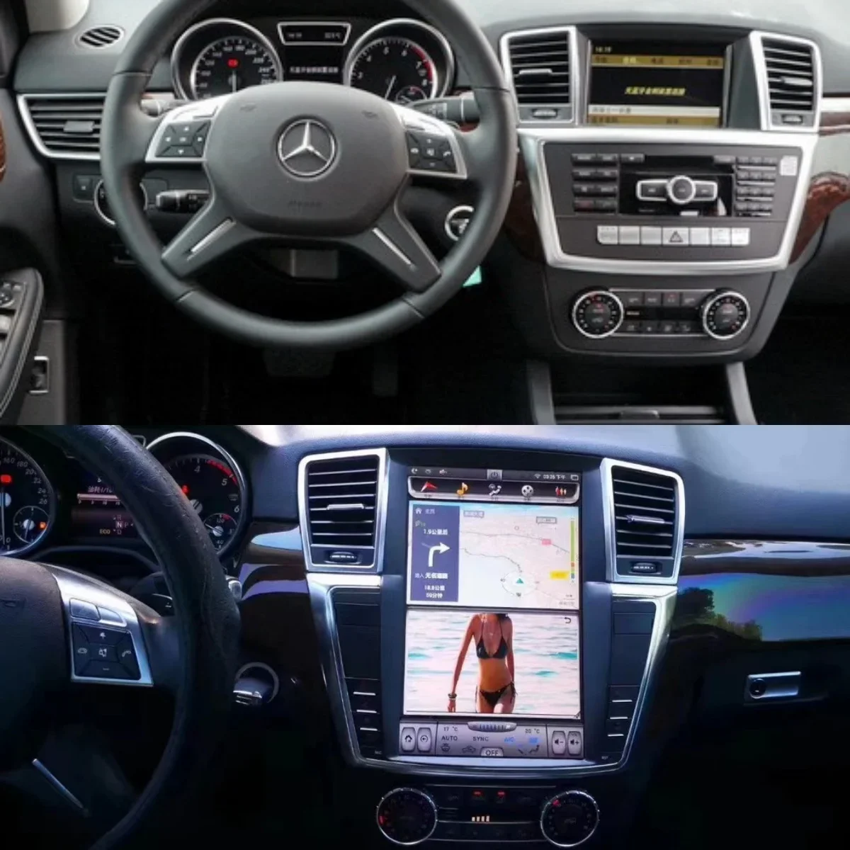 12.1 Inches For Mercedes Benz ML W166 GL X166 ML300 ML350 ML400 ML550 GL350 GL400 2012-2015 Android 13 Auto Car Radio  Carplay