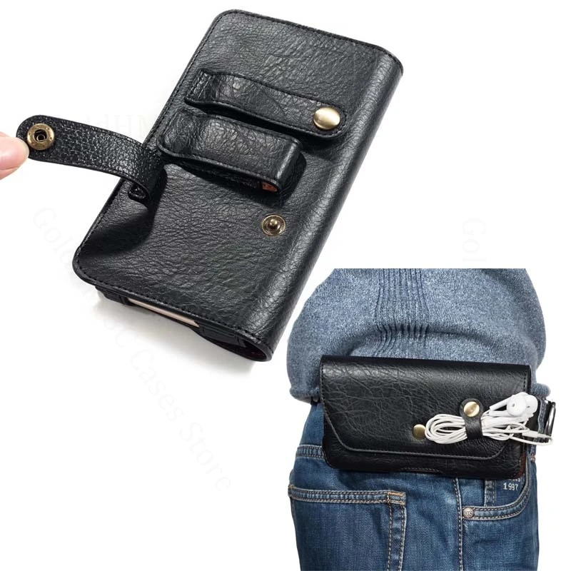 

Phone Case For ASUS ROG Phone 9 FE 8 Pro Card Slot Belt Waist Bag Leather Phone Pouch Rog Phone 9 Pro 8 7 6D 5s 5 Pro II 3 Strix