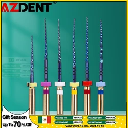 Azdent 6 Stks/pak 25Mm Sx Tandheelkundige Bestanden Wortelkanaalgebruik Roterende Warmte-Geactiveerde Endodontische Bestanden Roterende Vijl Tandheelkundige Instrumenten