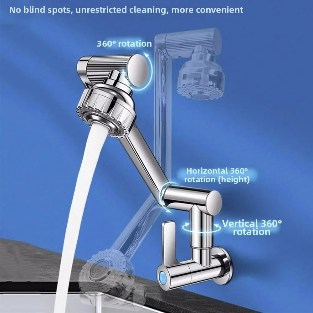 

360 ° Вращающийся роботизированный смеситель с регулировкой горячей и холодной воды на 360° ° Вращающийся водосберегающий гибкий смеситель с двумя режимами работы