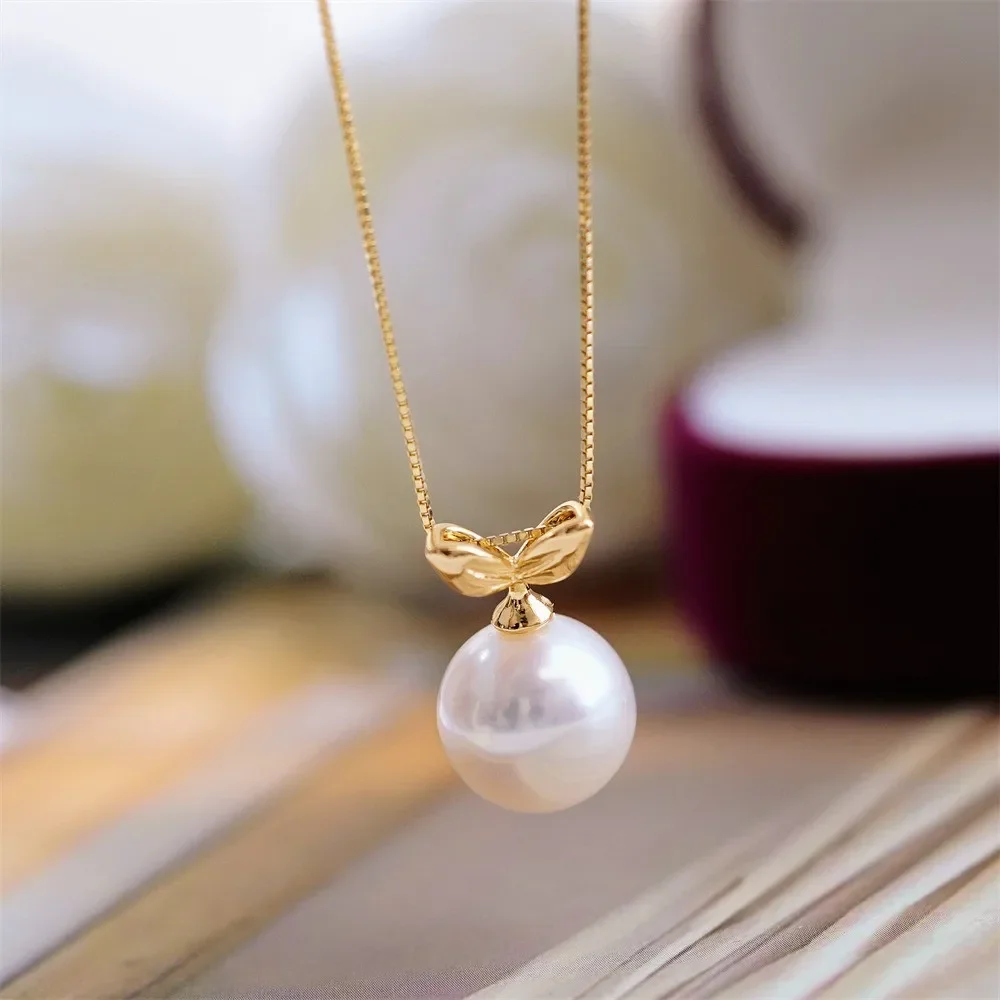 

Classic Pearl Pendant Accessory 18K Plated Gold Pendant Settings Jewelry Findings Parts Fittings Connection Accessories D012