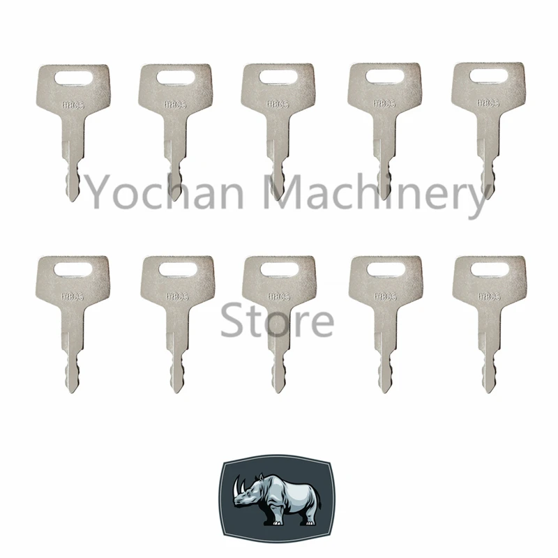 

10 pcs H806 Key For Takeuchi Equipment Ignition Switch For Gehl Hitachi Mustang New Holland Part