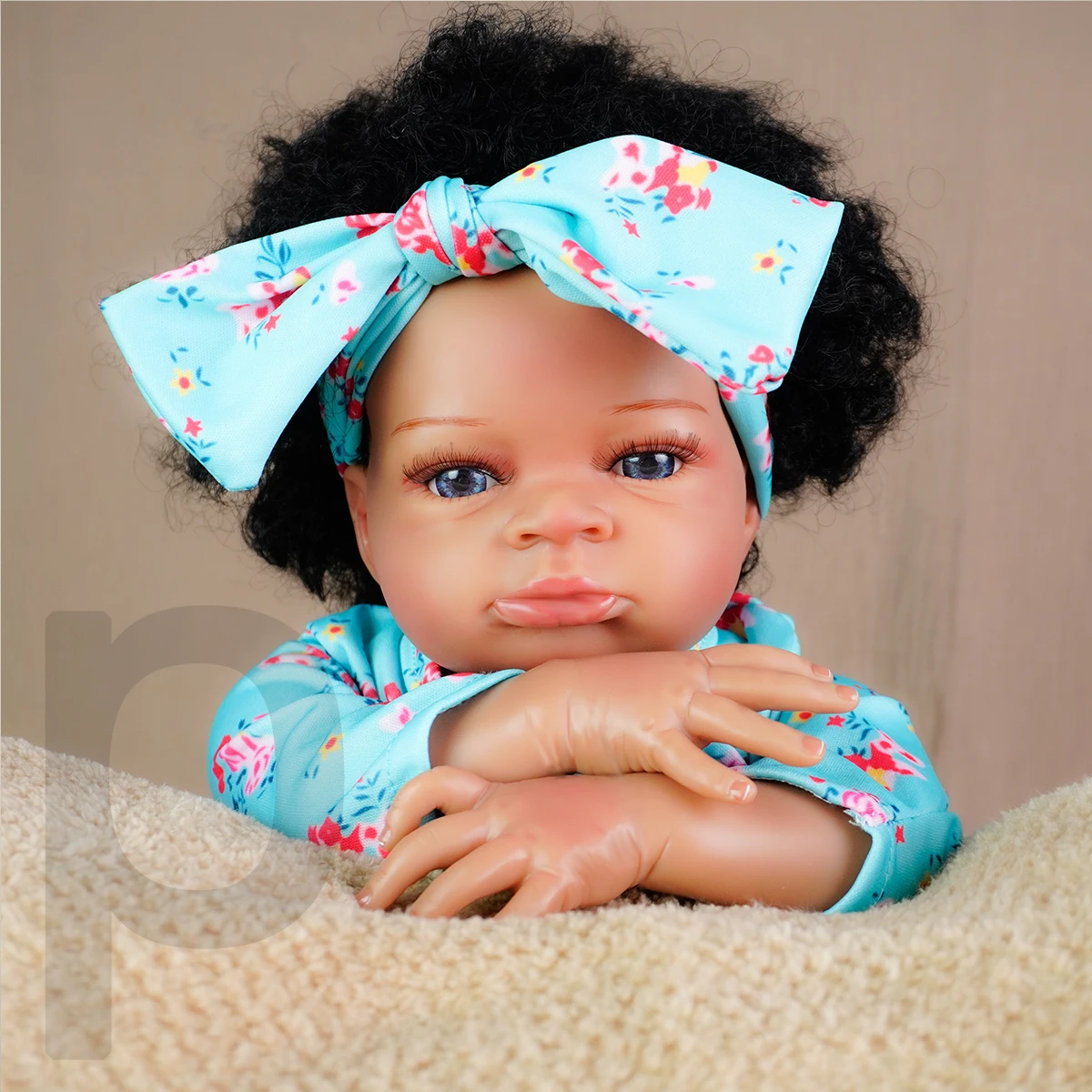 

JOYORA's Lifelike Reincarnation of A Black Baby A Newborn Baby Girl A Real-life Baby Doll with A Weighted Soft Cloth Body