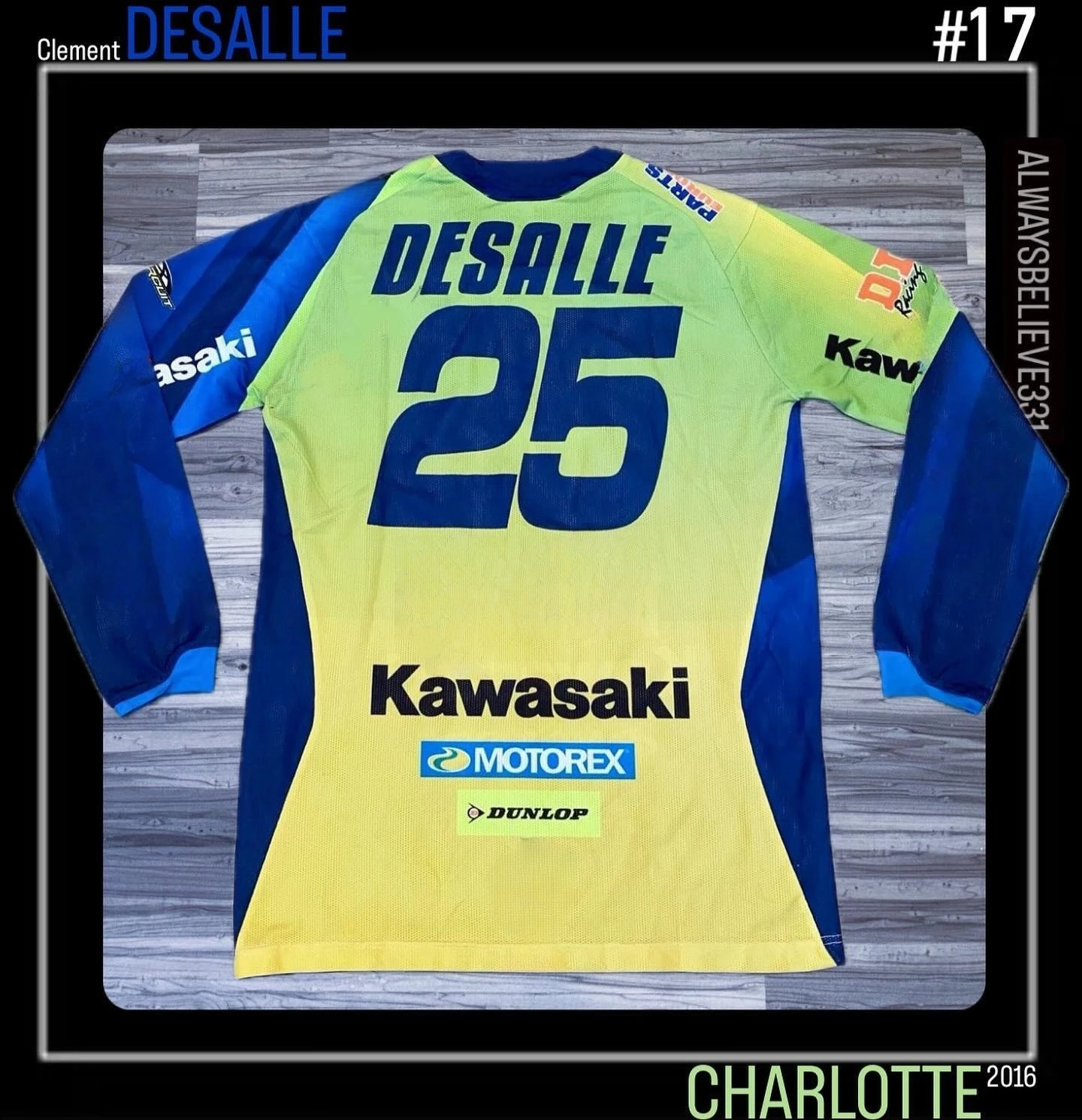 

Мужская быстросохнущая майка для мотокросса Kawasaki с длинными рукавами # Дышащая мотоциклетная футболка Clement Desalle, повседневная спортивная одежда