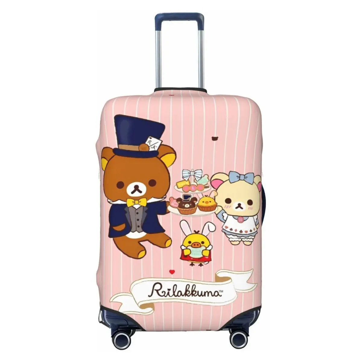 غطاء حقيبة Rilakkuma الكرتوني على شكل دب على شكل حيوان رحلة الرحلات البحرية والعطلات وحقيبة الأمتعة الممتعة