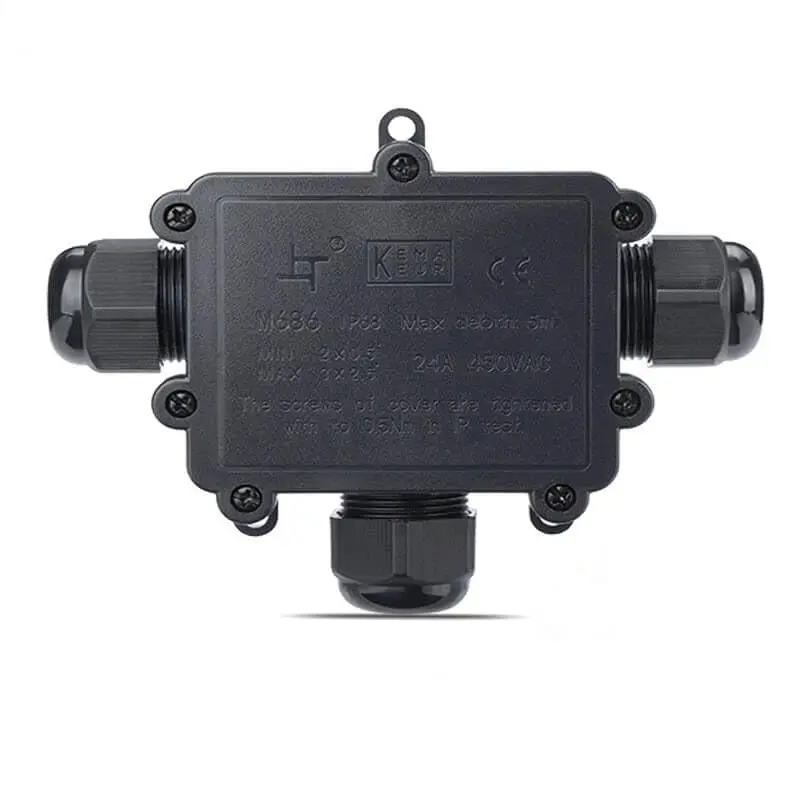 M686 T-Shaped Three-Way Terminal Box A Set (4-8Mm Sealing Rings) IP68