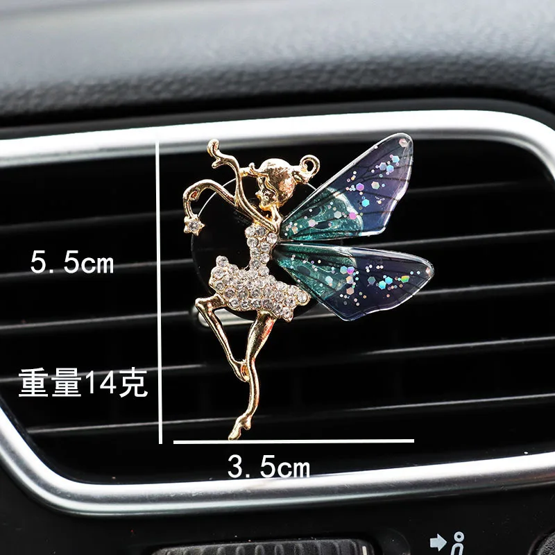 Exquisite Alloy Diamond Bee/butterfly/dragonfly Air Vent Perfume Clip Creative Fairy Car Air Vent Fragrance Clip For Women
