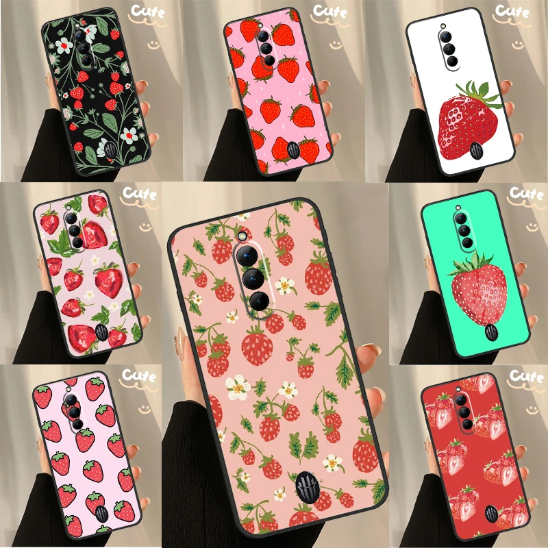 

Strawberry Phone Case For ZTE Nubia RedMagic 10 9 8 9S 8S 10S 11 Pro Plus 5G 6S 7S 6 7 Pro 11 Air Cover