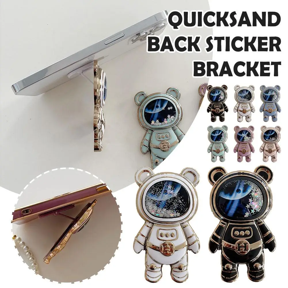 Quicksand Back Sticker Bracket Astronaut phone holder For iPhone14 13 12 11 For Samsung S23 S22 Ultra Plus For Xiaomi New W3J9