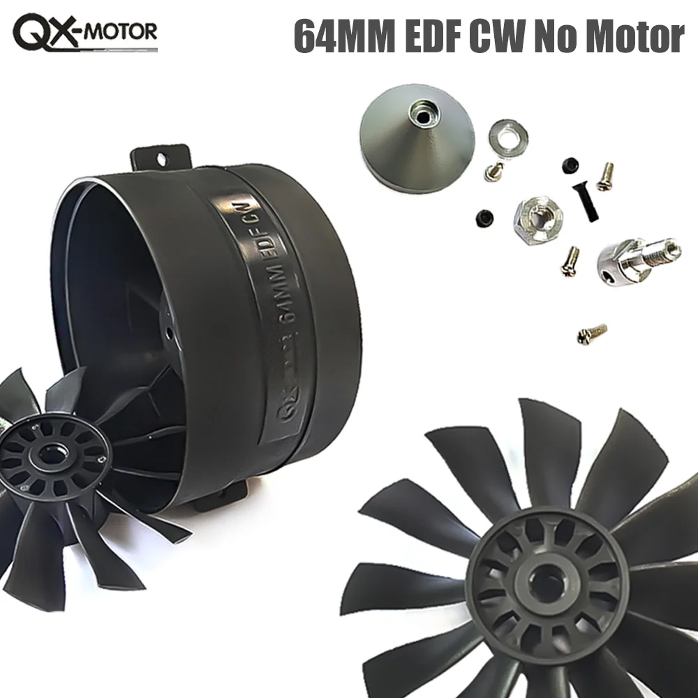 

QX-Motor 12 лезвий 64 мм EDF без двигателя CW CCW с приводом вентилятора для радиоуправляемых аксессуаров