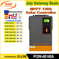 PowMr had 140A MPPT Solar Charge Controller LCD Display for 24V 48V Lithium Lead Acid Battery With Solar Panel 60 ~ 500VDC put
