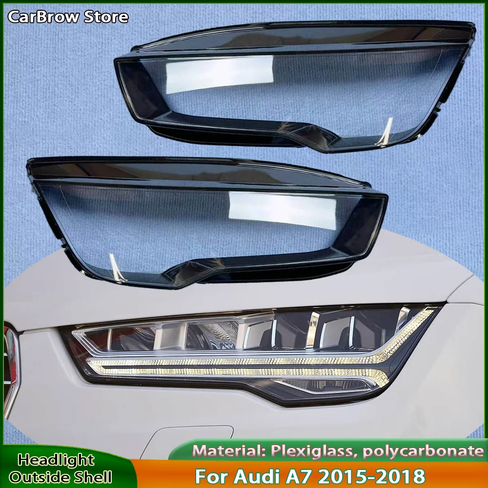 

Transparent Headlight Shell For Audi A7 2015 2016 2017 2018 Headlamp Cover Replace Original Lampshade Plexiglass