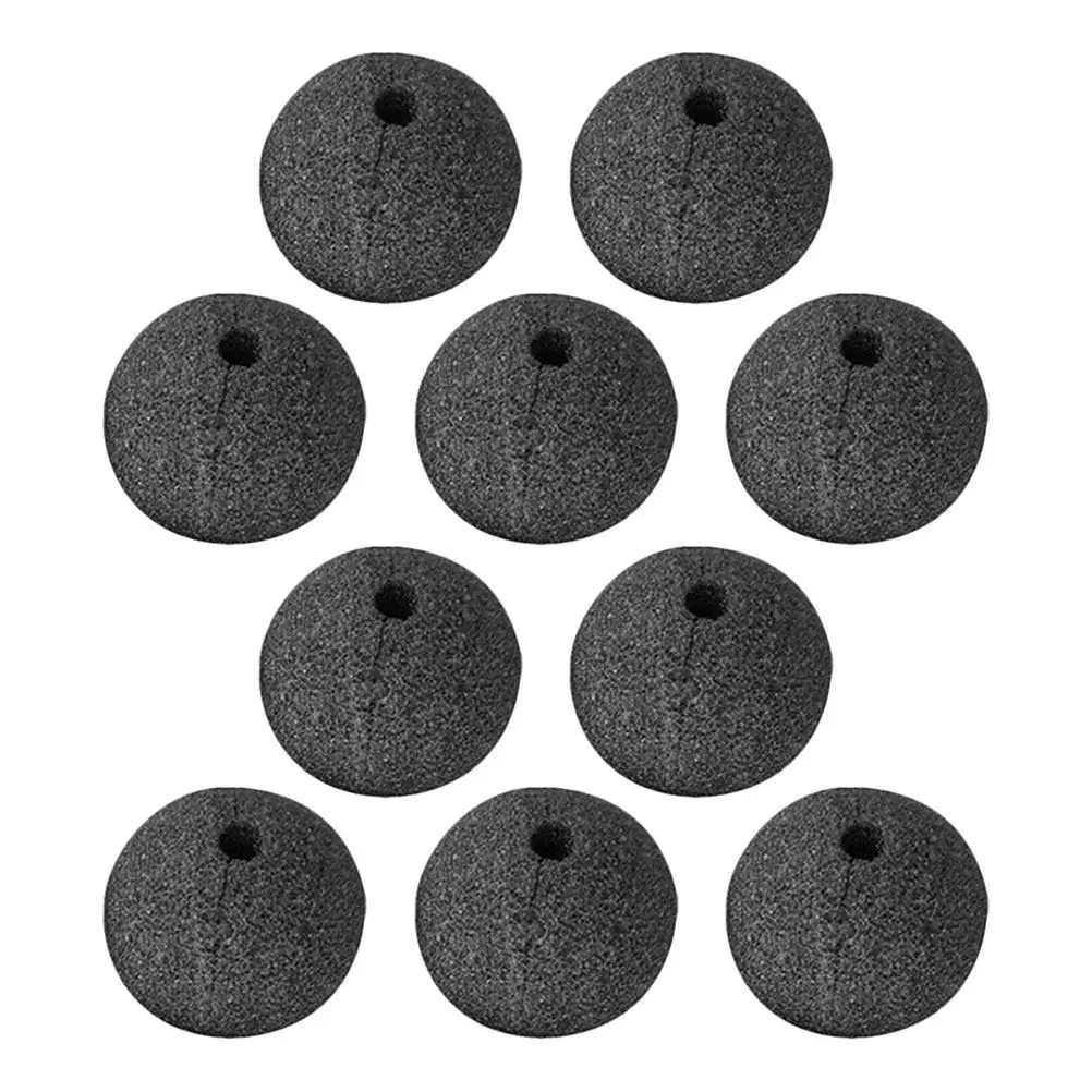 

10Pcs Black Sponge Clown Nose Prop for Cosplay Party Stage Performance Costume Dress Up Halloween Circus Fun Mysterious Visual
