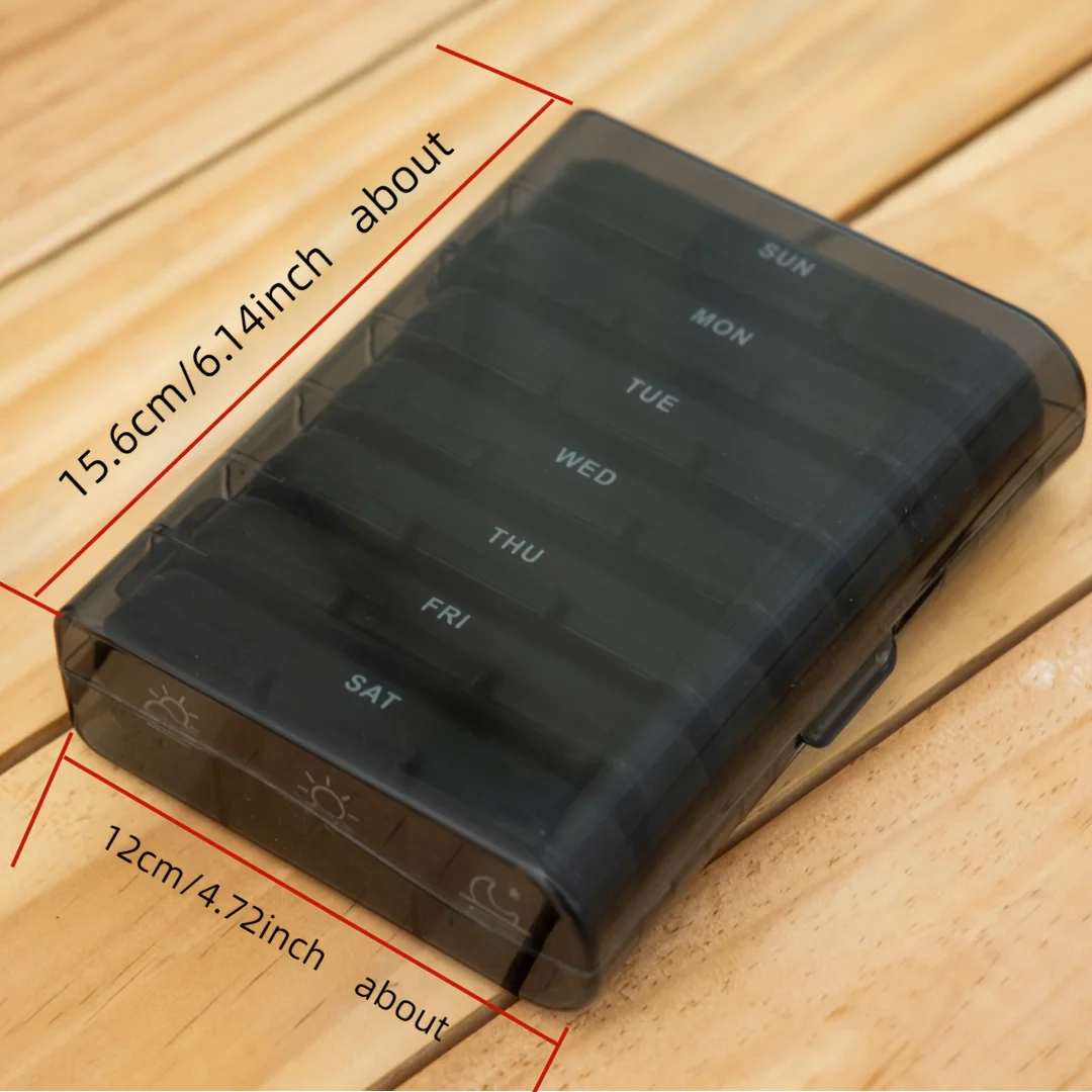 

Weekly Pill Pill Box, 21 Grids Portable Travel Large Capacity Pill Box, Pill Box, Medicine Sub-packaging Box, Pill Box