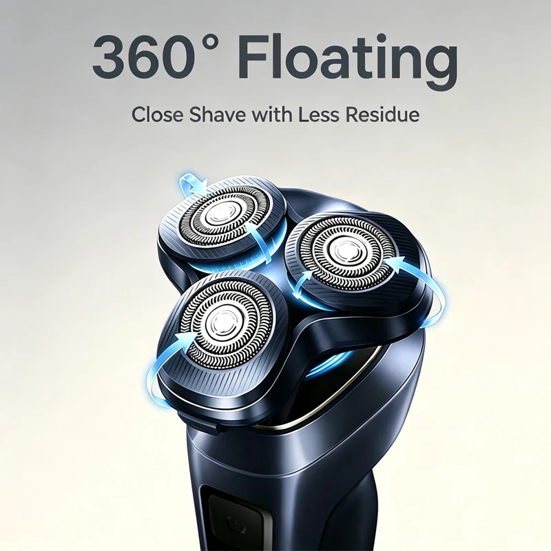Mijia Electric Shaver Pro 360° Floating Head Dual Ring Lock Smart Color Display IPX8 Wet & Dry USB-C Long Battery Razor