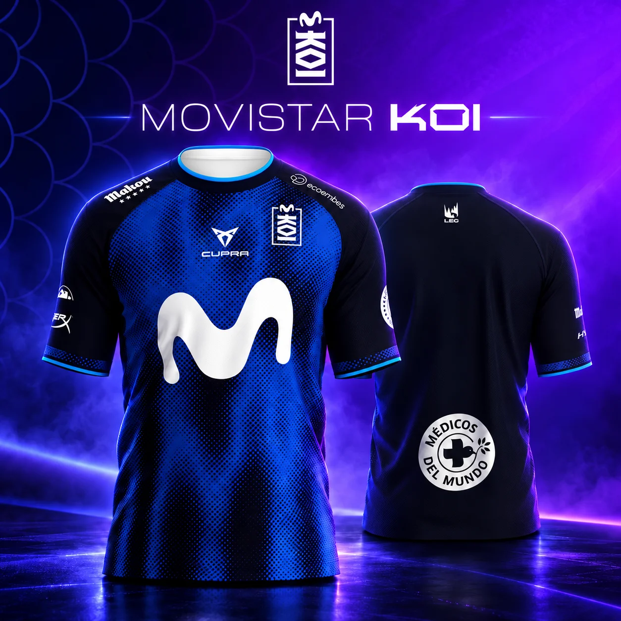 Movistar KOI Worlds LOL 2026 New Kit Short Sleeve Tshirt for Game Fan Esports Team 3D Print Breathable Quick Drying Game Jersey
