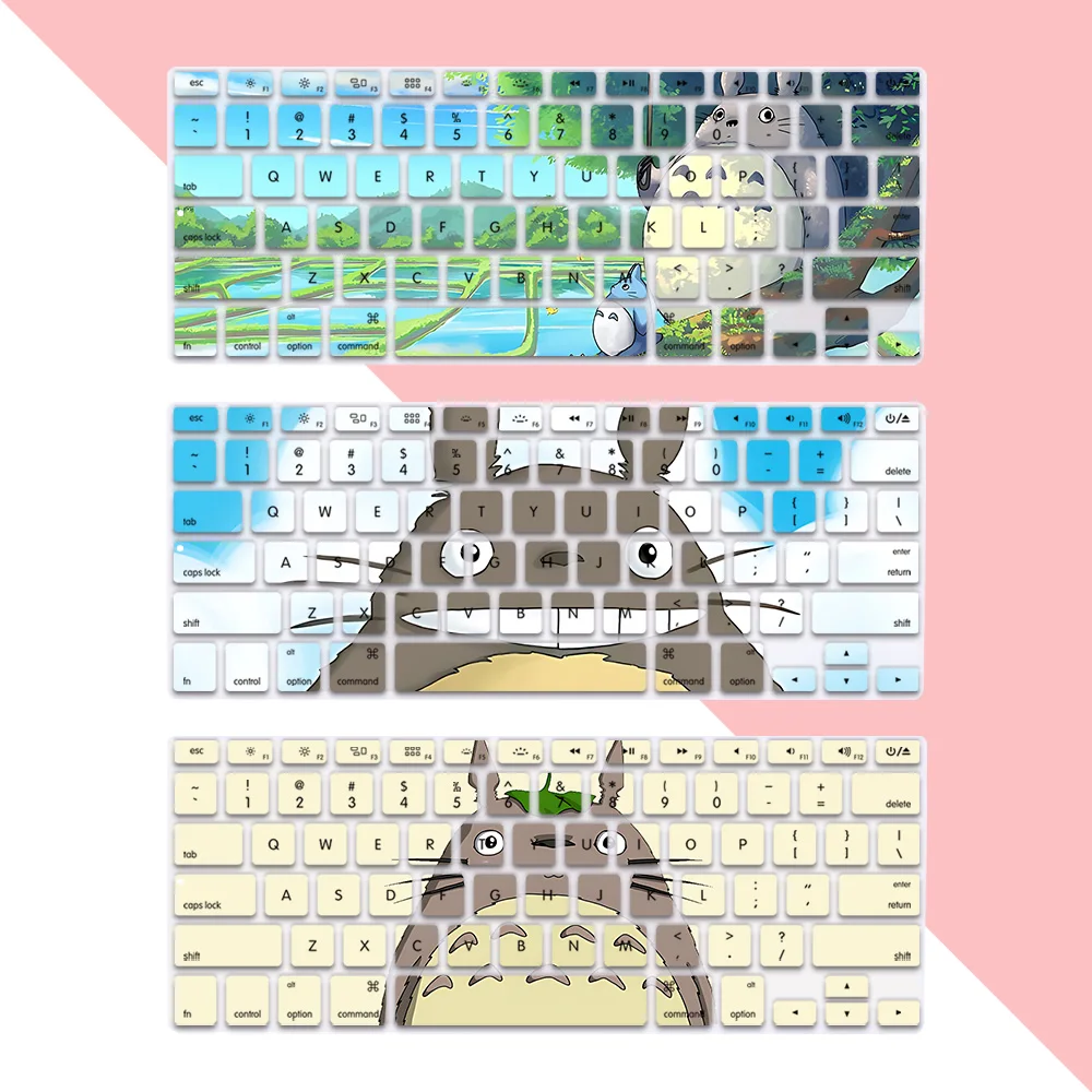 

Totoros US Layout Soft Silicone Keyboard Cover for Macbook pro A1278 A1286 Retina A1425 A1502 A1398 Air A1369 A1466