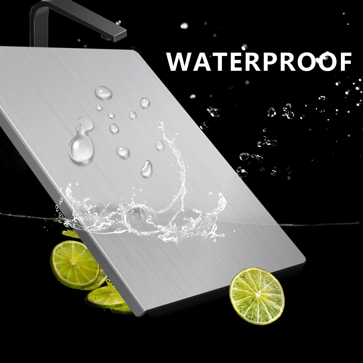 304 لوح تقطيع من الفولاذ المقاوم للصدأ كتلة الجزار لوح دوار منزلي لوازم المطبخ إعداد الطعام أدوات إعداد الوجبات #5