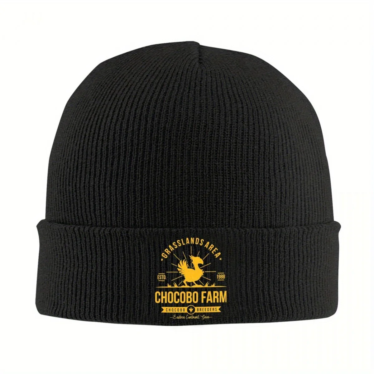 Gorro de punto de Chocobo Farm Final Fantasy 2026 para mujer y hombre, gorro de invierno de acrílico, estilo hip hop, videojuego, Melon Ca