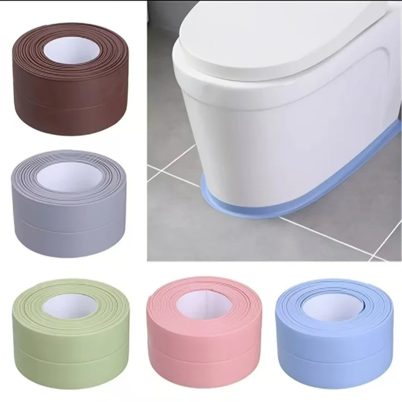 Waterproof Sealing Tape Strips PVC Self Adhesive Wall Sticker for Bathroom Shower Bath Seal Caulk Strip Kitchen Sink Mold Proof