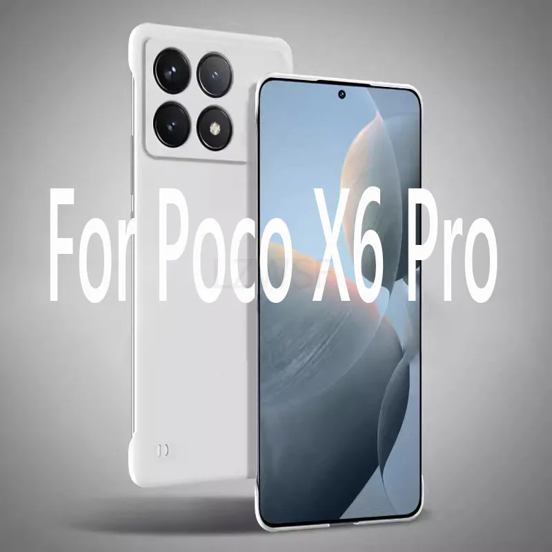 Frameless Slim Skin Matte Hard PC Back Cover Case On For Xiaomi Poco X6 Pro PocoX6 Pro 5G ShockProof Fundas Coque