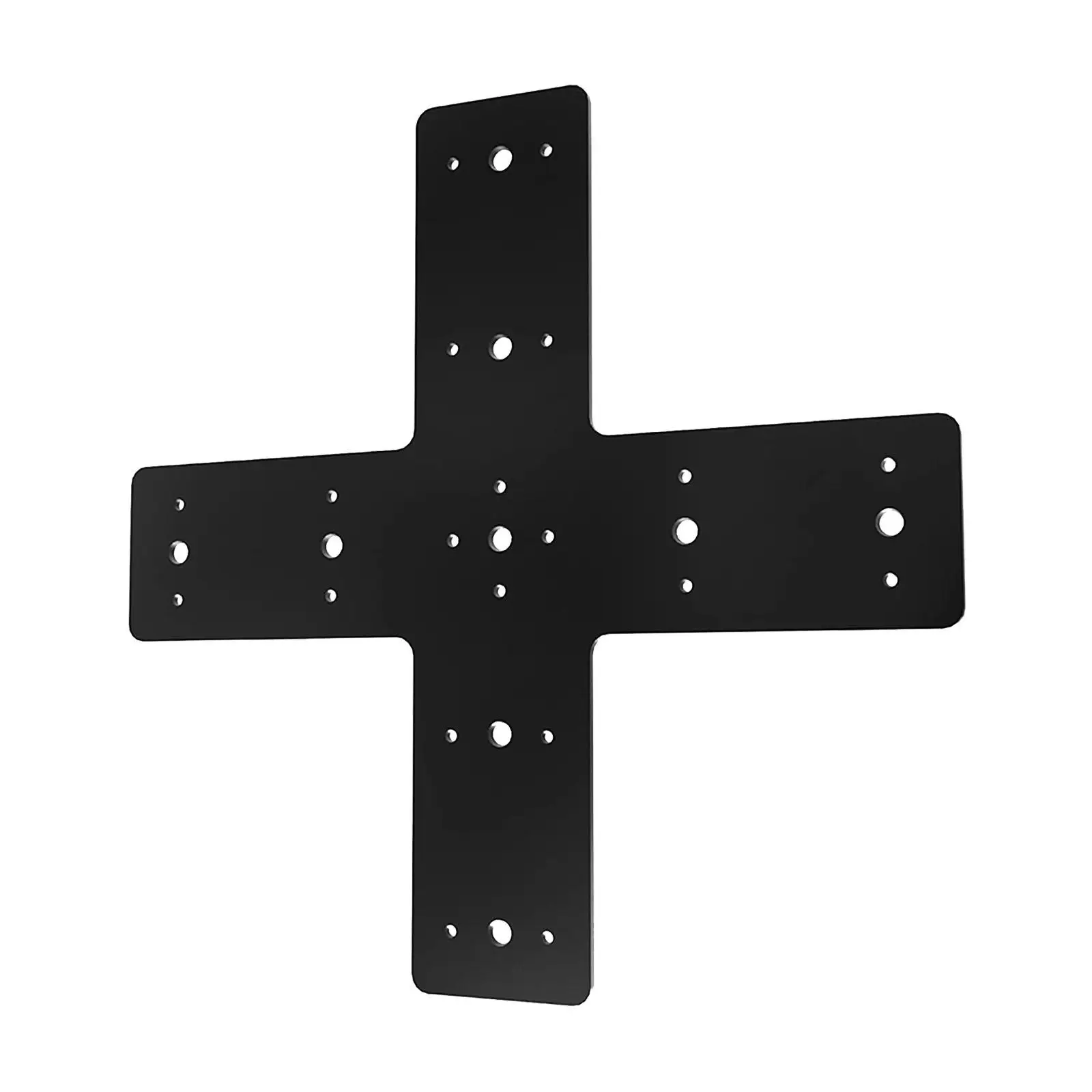 Cross Mending Plate Flat Plate Joining Bracket Easy to Install Black for