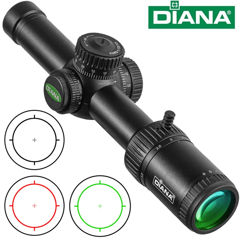 

DIANA HD 1.2-6X24 FFP Compact Scope First Focal Plane Tactical Hunting Riflescopes Lock Reset Shooting Optical Sights