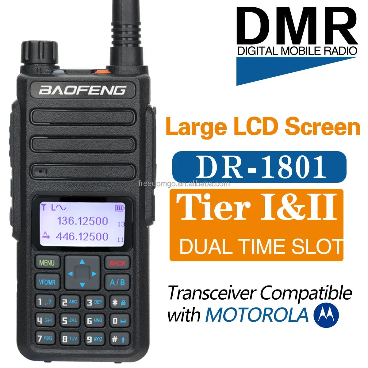 Baofeng DM-1801UV Digital Walkie Talkie Long Standby Time Professional Radio