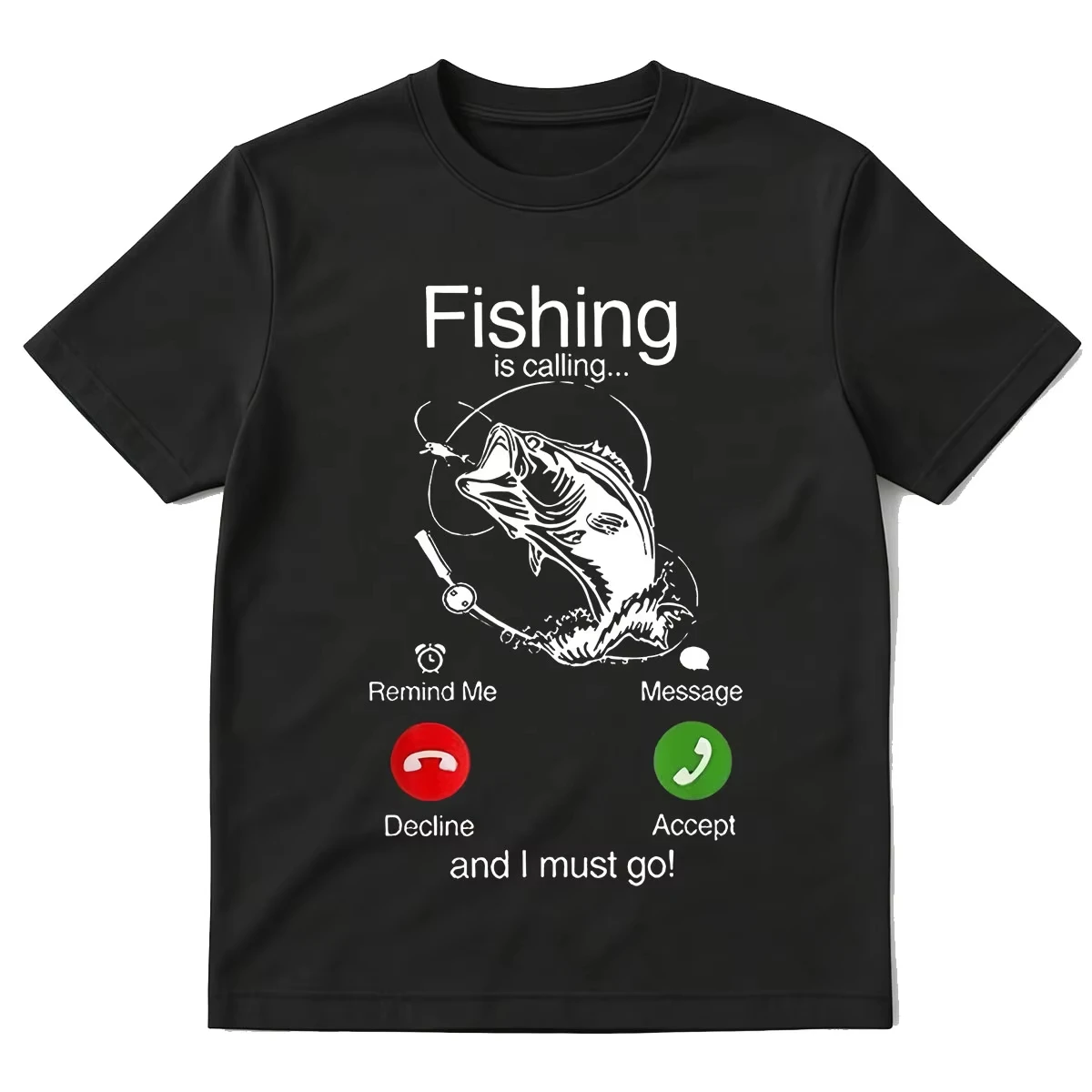 Fishing Is Calling T-shirt Funny Fishing Lover Gift T-shirts Men's Women Fashion Vintage Cotton Short Sleeve Oversized T Shirt