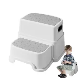 Step Stools For Kids Non-Slip Double Layer Poop Stool Multi-Function Toddler Ladder Kitchen Counter Helper For Bathroom Bedroom