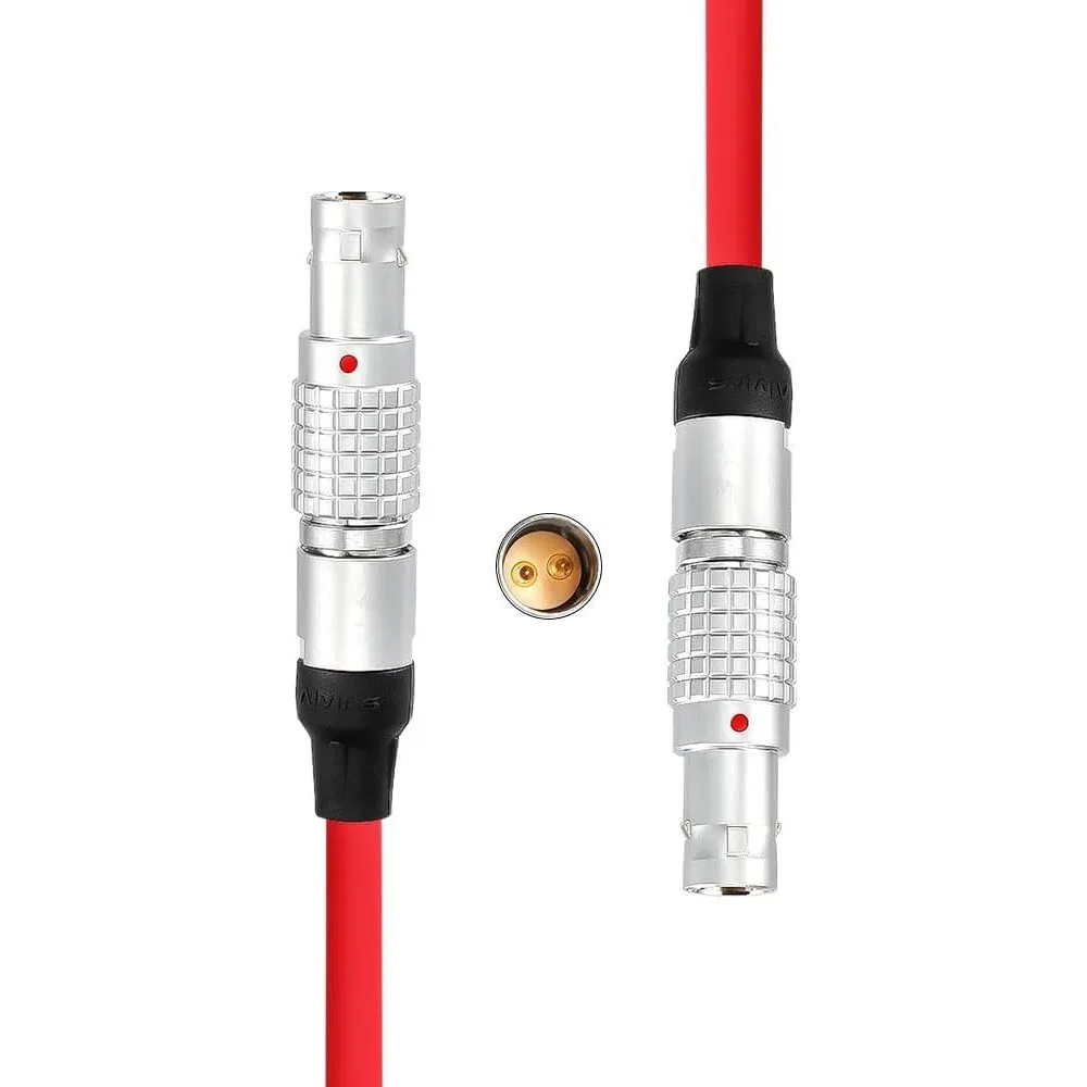 Alvin's Cables 2 Pin to Locking DC Right Angle Power Cable for Atomos Ninja V, Blackmagic Video Assist, SmallHD 702 Monitor