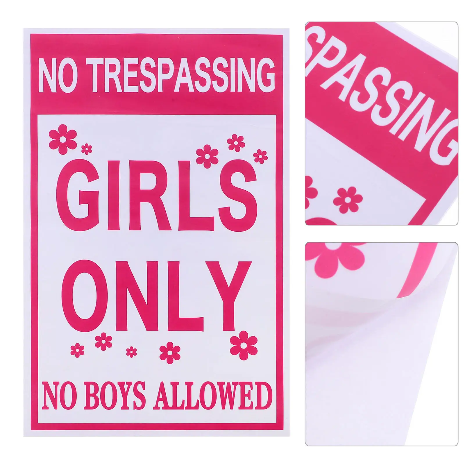 Door Sticker No Trespassing Modern Bathroom Decoration for Room Wall Decor Stylish Bedroom Door Sticker