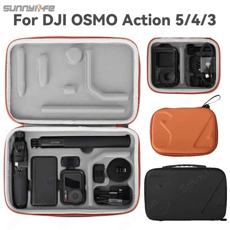 Tragbare Tasche, wasserdichte Tasche, Ladegerät, Batteriebasis, Selfie-Stick, Aufbewahrung, Handtasche für DJI Osmo Action 5, PRO 4, 3, Kamerazubehör