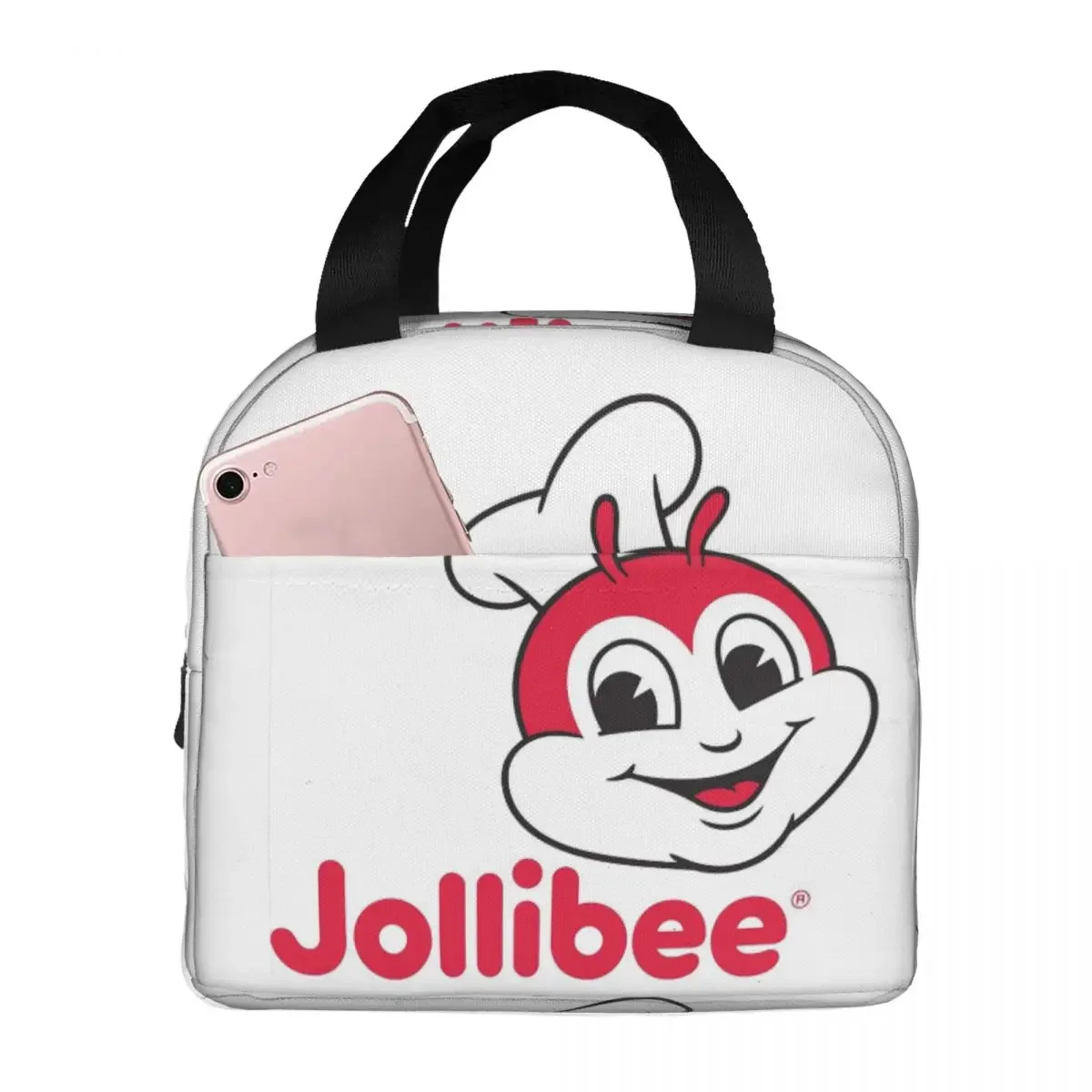 Retro Jollibee Isolado Lunch Bags, sacos de piquenique portáteis, refrigerador térmico, lancheira, Tote para mulheres, trabalho, crianças, escola