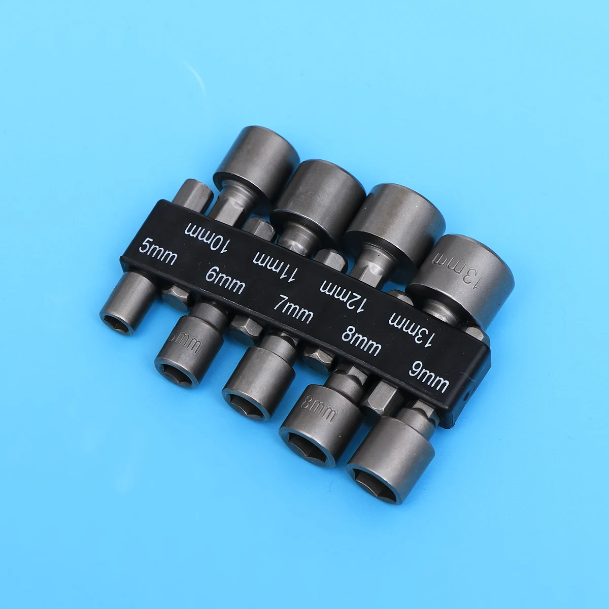

9 pcs Hexagon Shank Screwdriver Bits for Drill 5mm 13mm Non Magnetic Inner Sleeve Hex Sockets Set H Tools Strong Durability