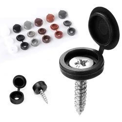 100Pcs Car Nuts Accessories Home Hinged Plastic Screw Cap Protection Cover Nails Screw Caps Phillips Screws Protective Covers