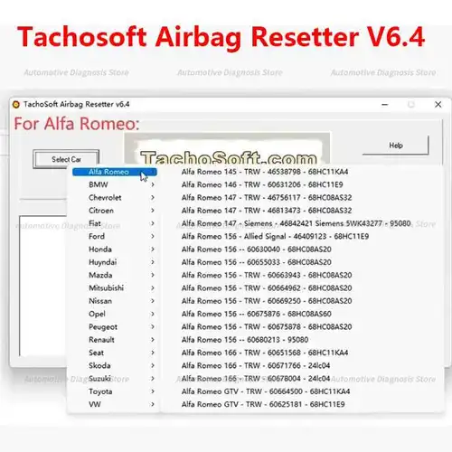 Imagen 1 del producto Reiniciador de Airbagg Tachosoft V6.4 para Airbag de coche, el último software de mantenimiento que elimina los golpes de ECU Airbagg para 19 coches
